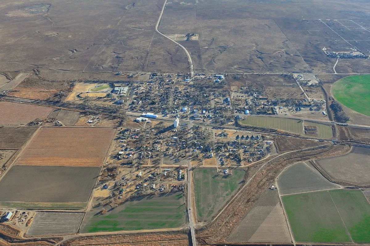 Aerial view of Granada, Colorado