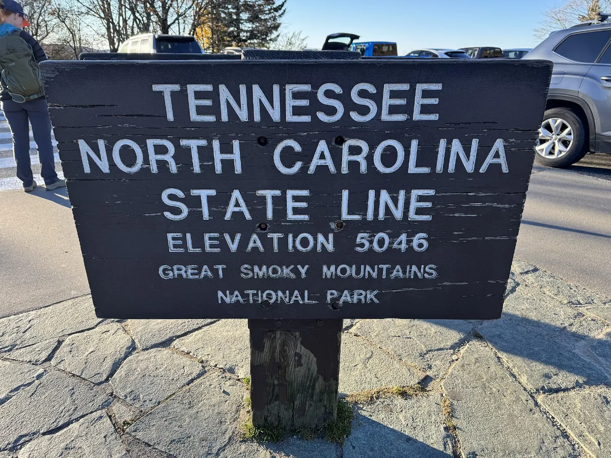 Tennessee-North Carolina State Line sign - October 2023 - Sarah Stierch