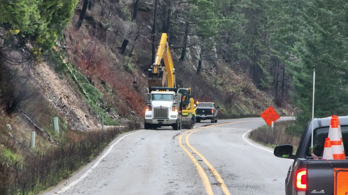 Landslide on OR 138 E, MP 31