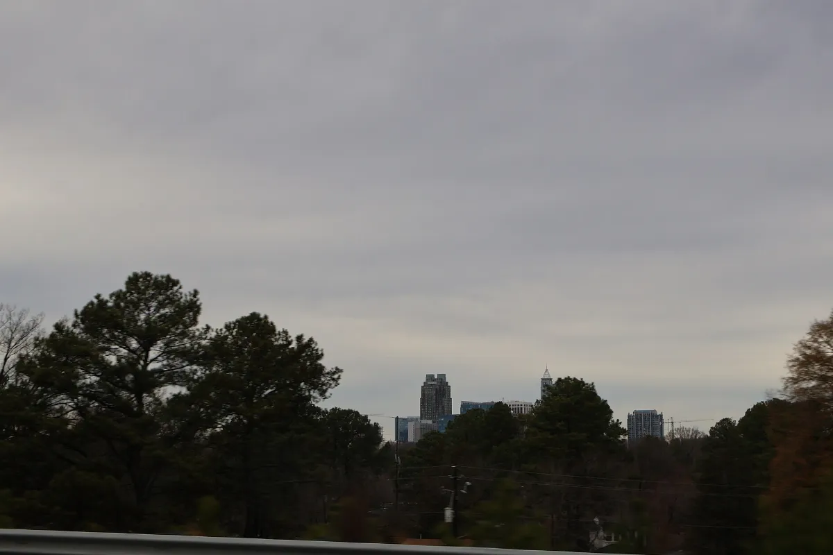 Raleigh Skyline seen from I-40 US 64