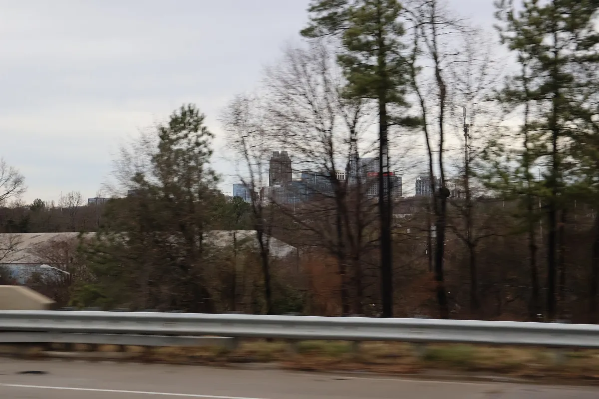 Raleigh Skyline seen from I-40 US 64 2