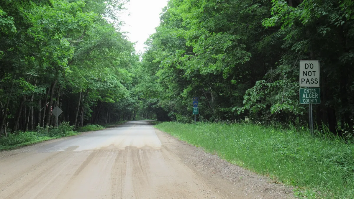 H-58 at Luce-Alger county line