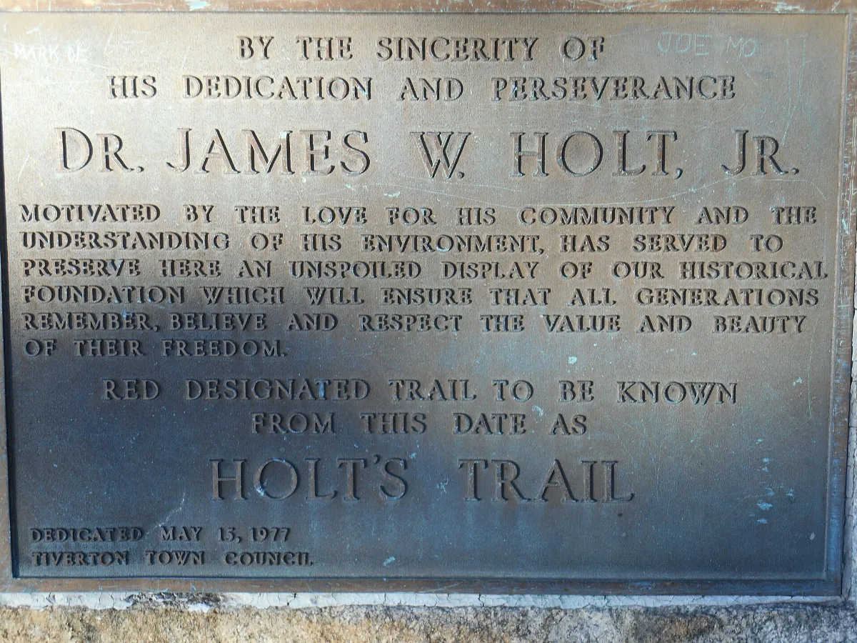 Holt's Trail Plaque