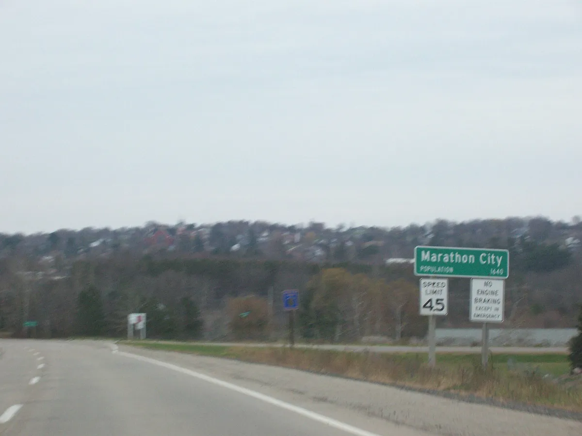 MarathonCityWisconsinDOTSign