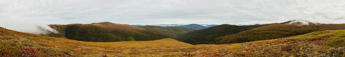 Vista desde la Autopista de la Cima del Mundo, Yukón, Canada, 2017-08-28, DD 59-65 PAN