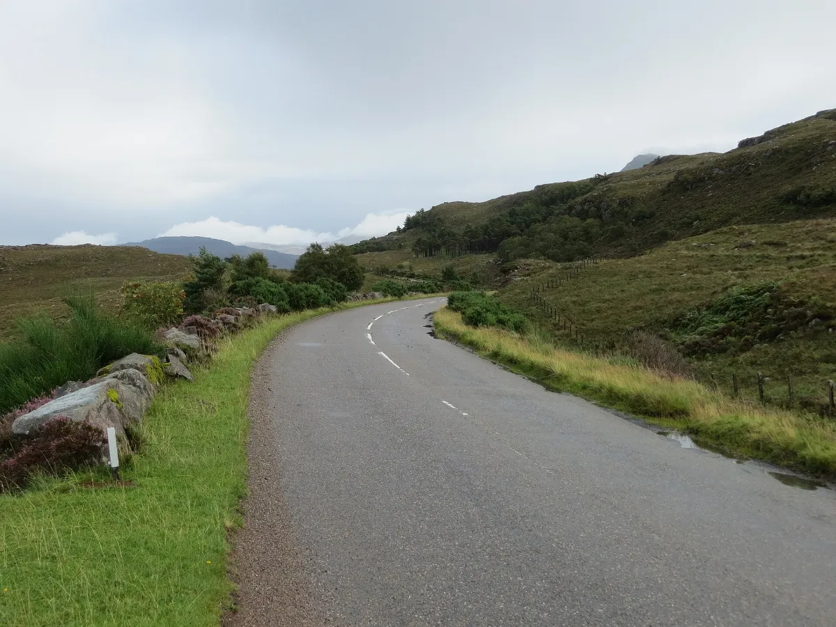 Road (A896) near to the Creag an Elrich viewing area - geograph.org.uk - 6256807