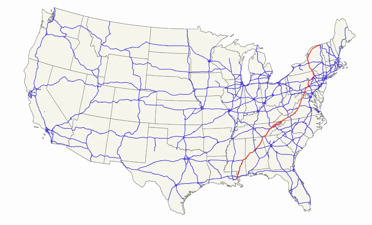 US 11 map