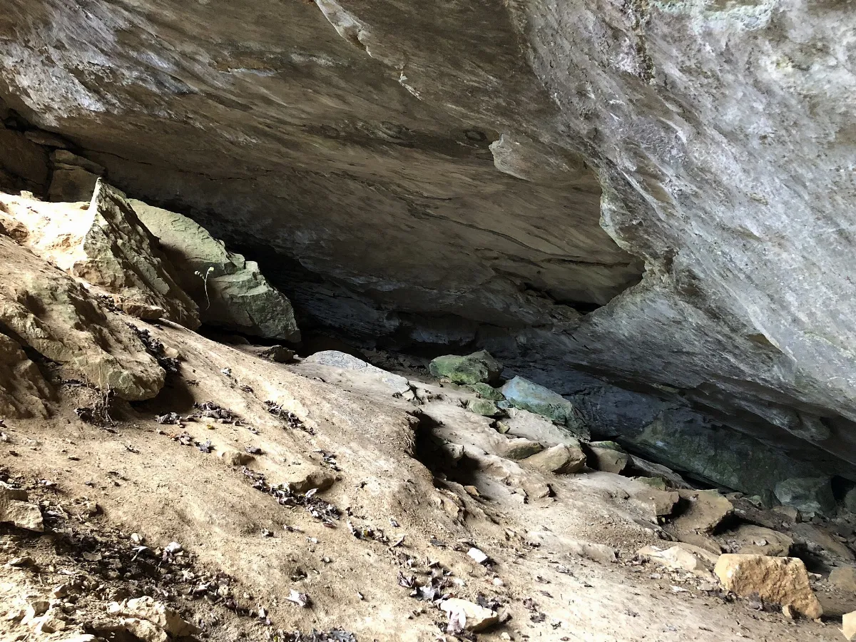 2018-10-27 13 24 01 View into the Saltpeter Cave within Natural Bridge State Park in Natural Bridge, Rockbridge County, Virginia