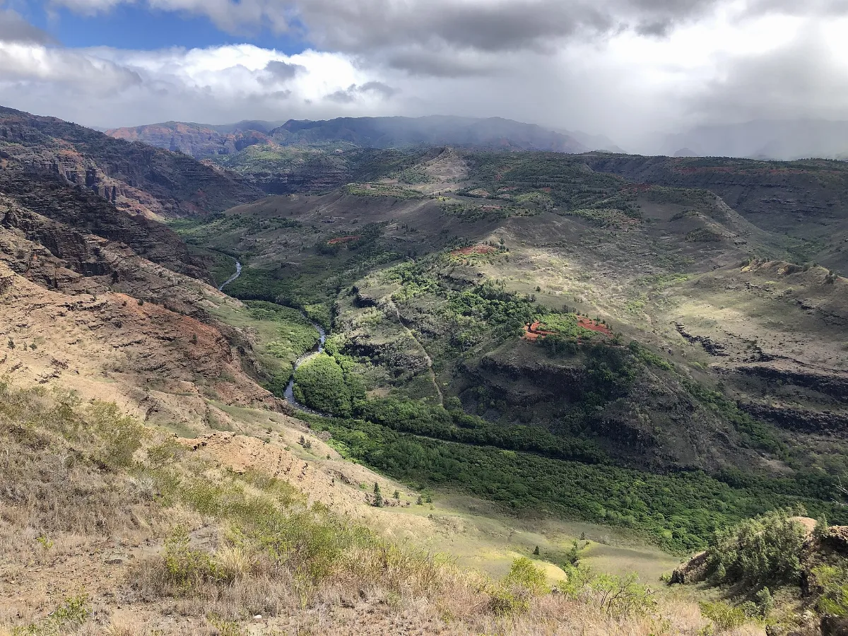 2021-10-07 10 50 47 View northeast across Waimea Canyon from near milepost 3.7 along Hawaii State Route 550 (Waimea Canyon Drive) in Kauai, Hawaii