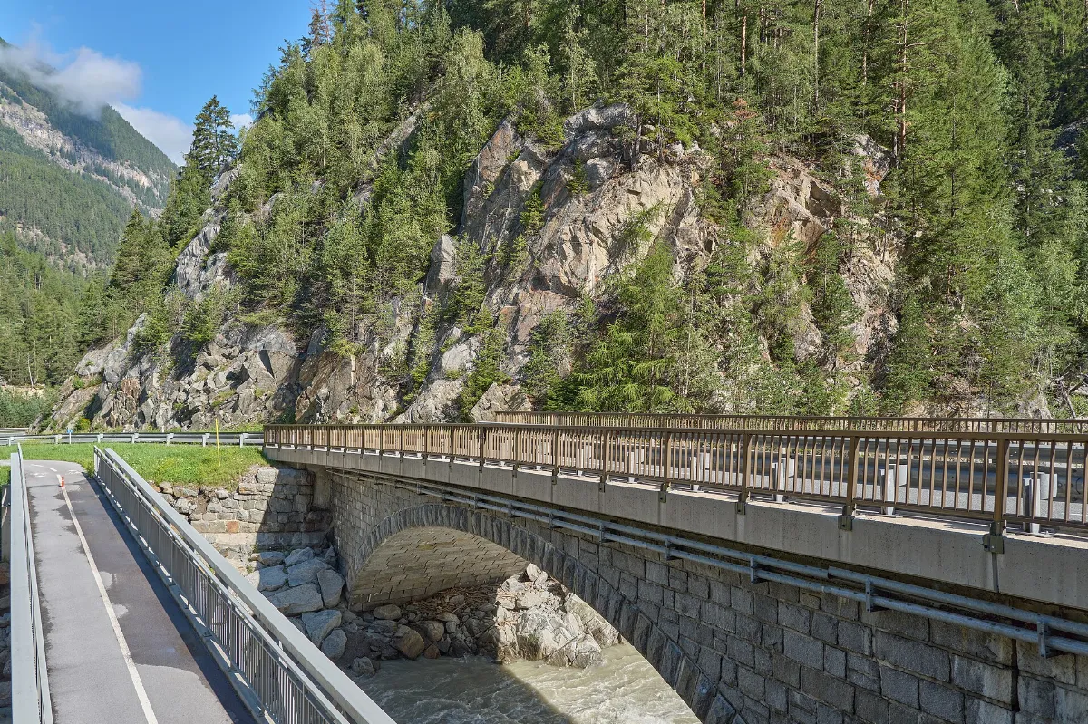 Bridge over the Ötztaler Ache - Längenfeld, Austria - August 8, 2026