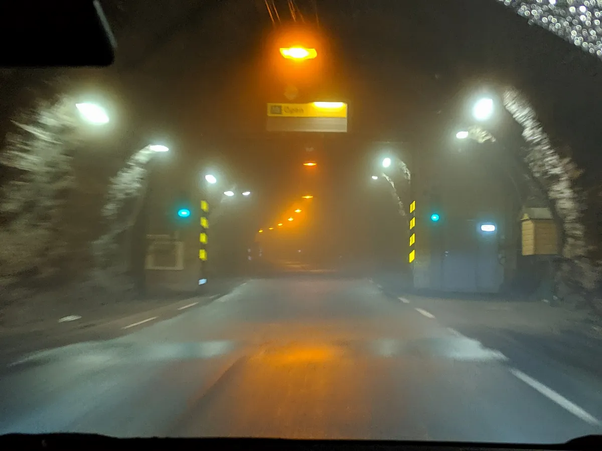 Misty Norway tunnel