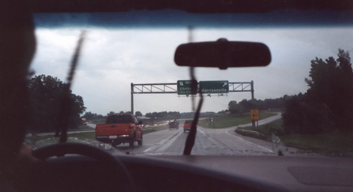 US 71 South at Harrisonville exit (1997)