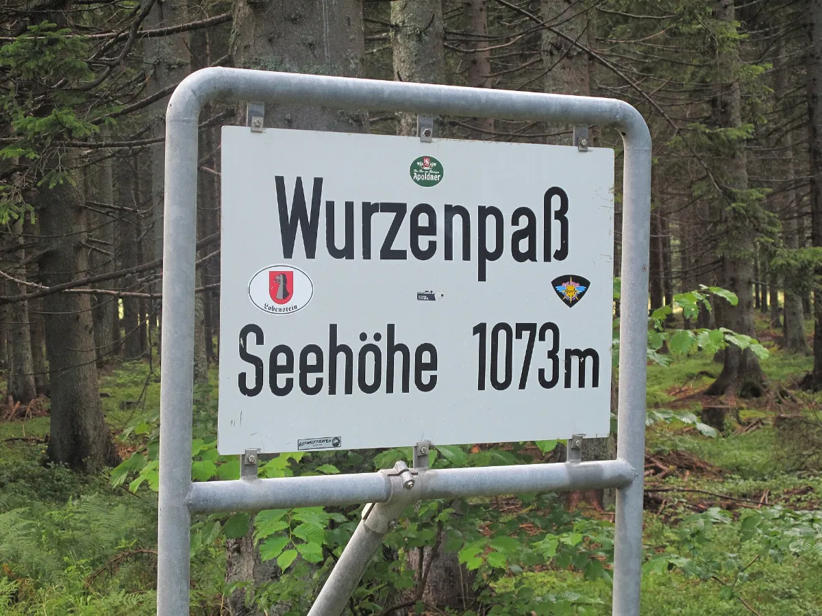 Wurzenpass, bordje bergpas Wurzenpass 2011-07-18 17.35