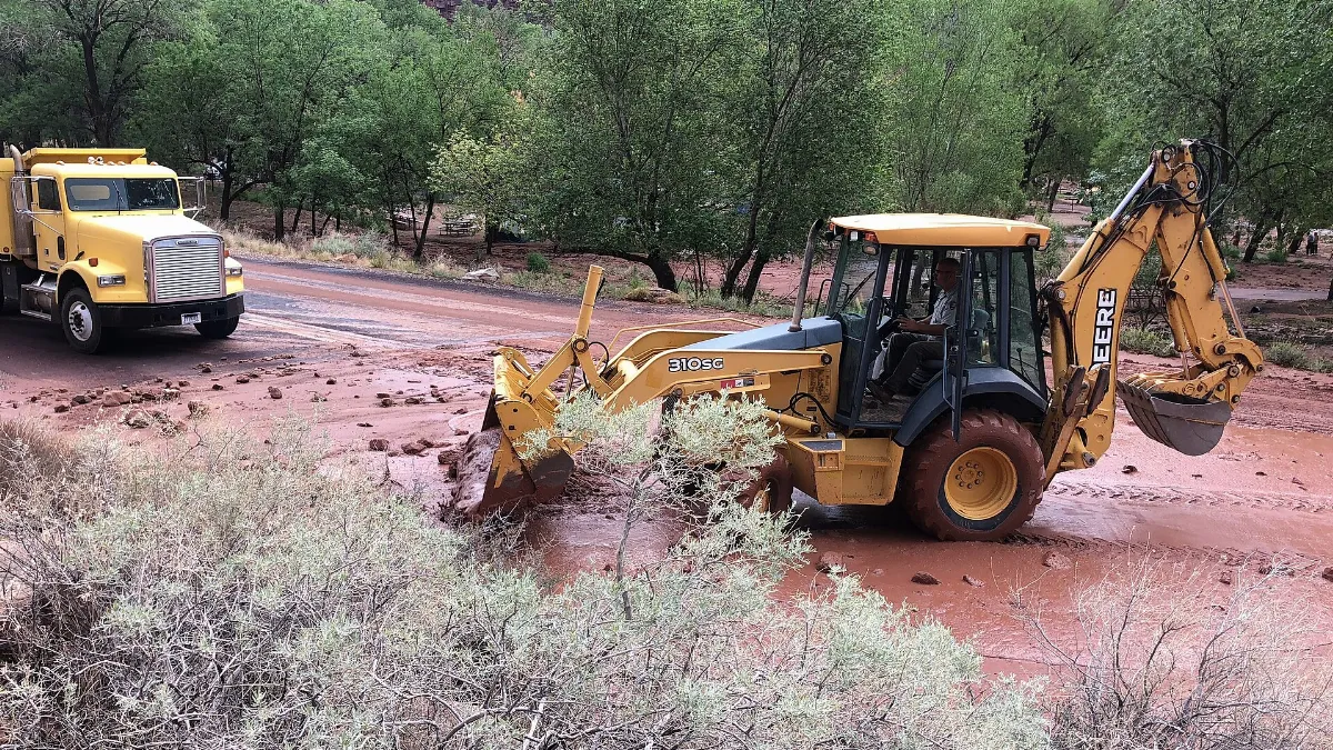 Flooding at South Entrance of Zion National Park